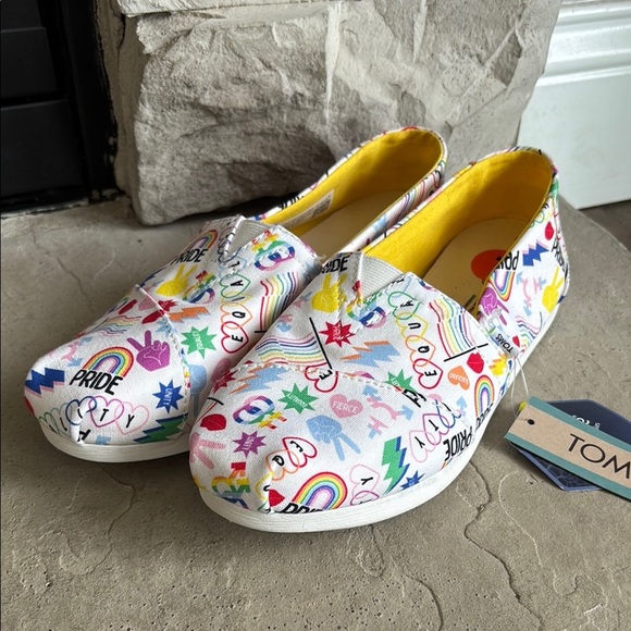 Toms Shoes - NWT TOMS women’s alpargata Pride unity Slip-On Shoes, size 7
